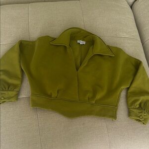 Ralph Lauren Green Blazer with Collared Neckline